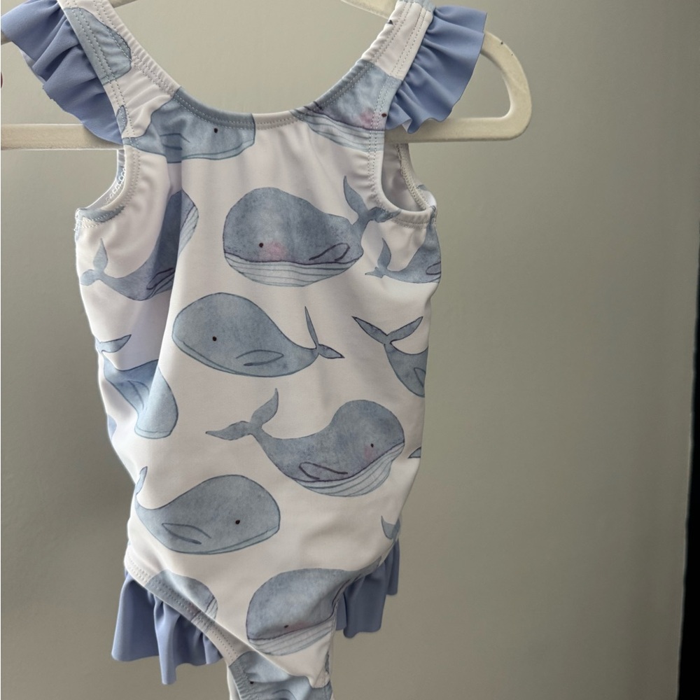 Millie loves Lily Whale Print Swimsuit with Ruffles